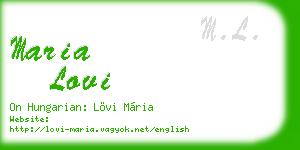 maria lovi business card